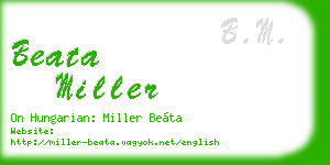 beata miller business card